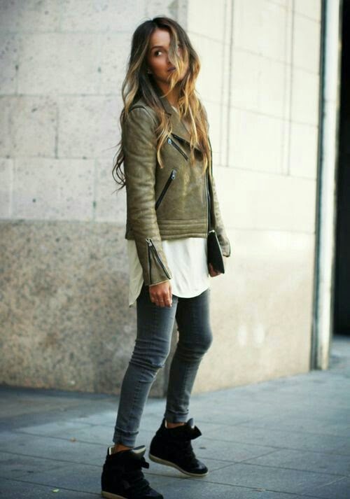 Sneakers Outfit Ideas Wedge Sneakers With Jeans Wedges Sneakers