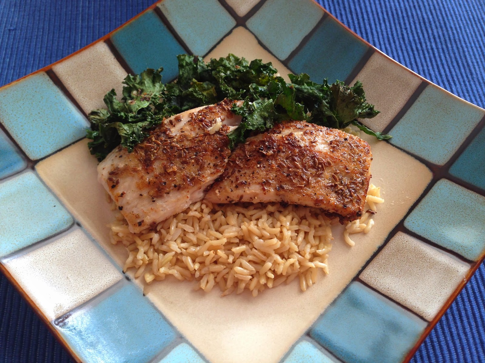 Points In My Life DillCrusted Mahi Mahi with Seasoned Kale Chips