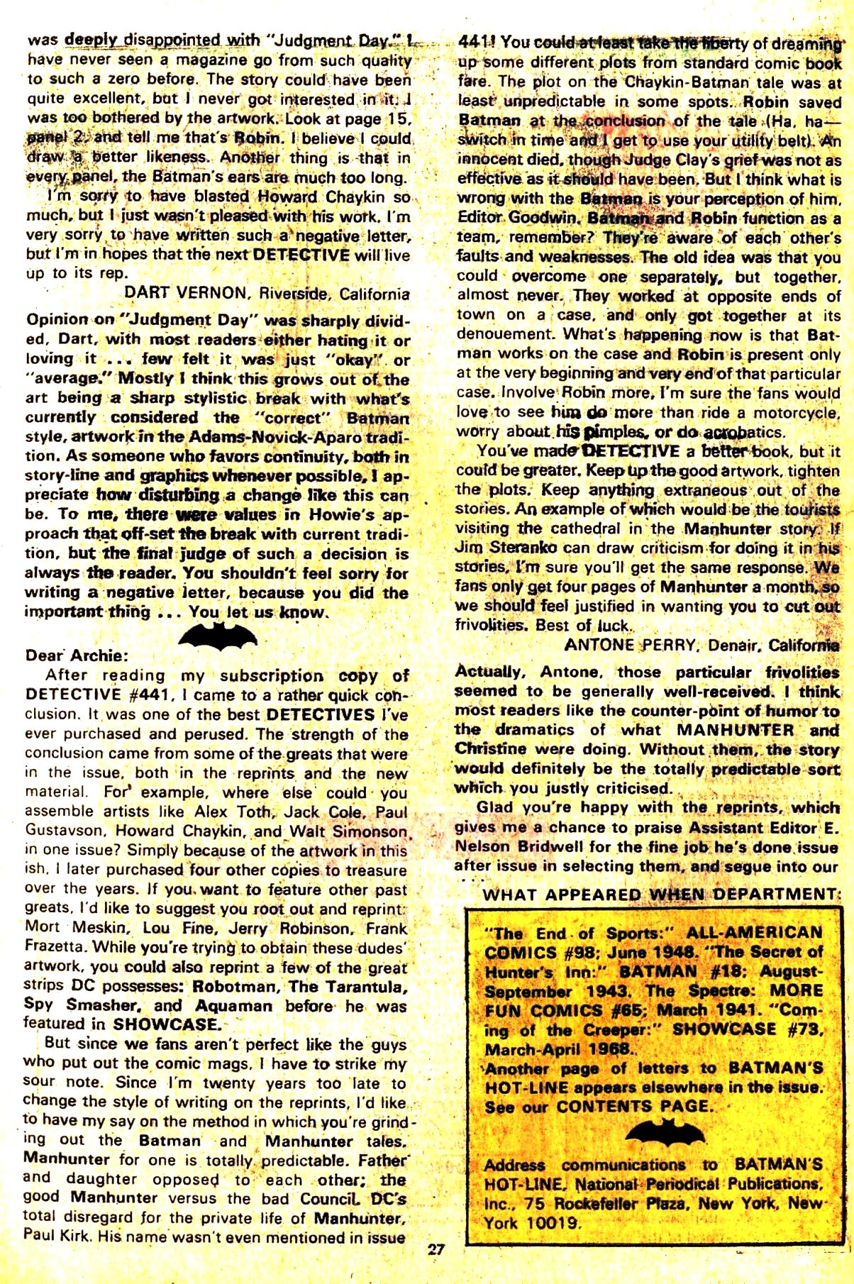 Read online Detective Comics (1937) comic -  Issue #443 - 27