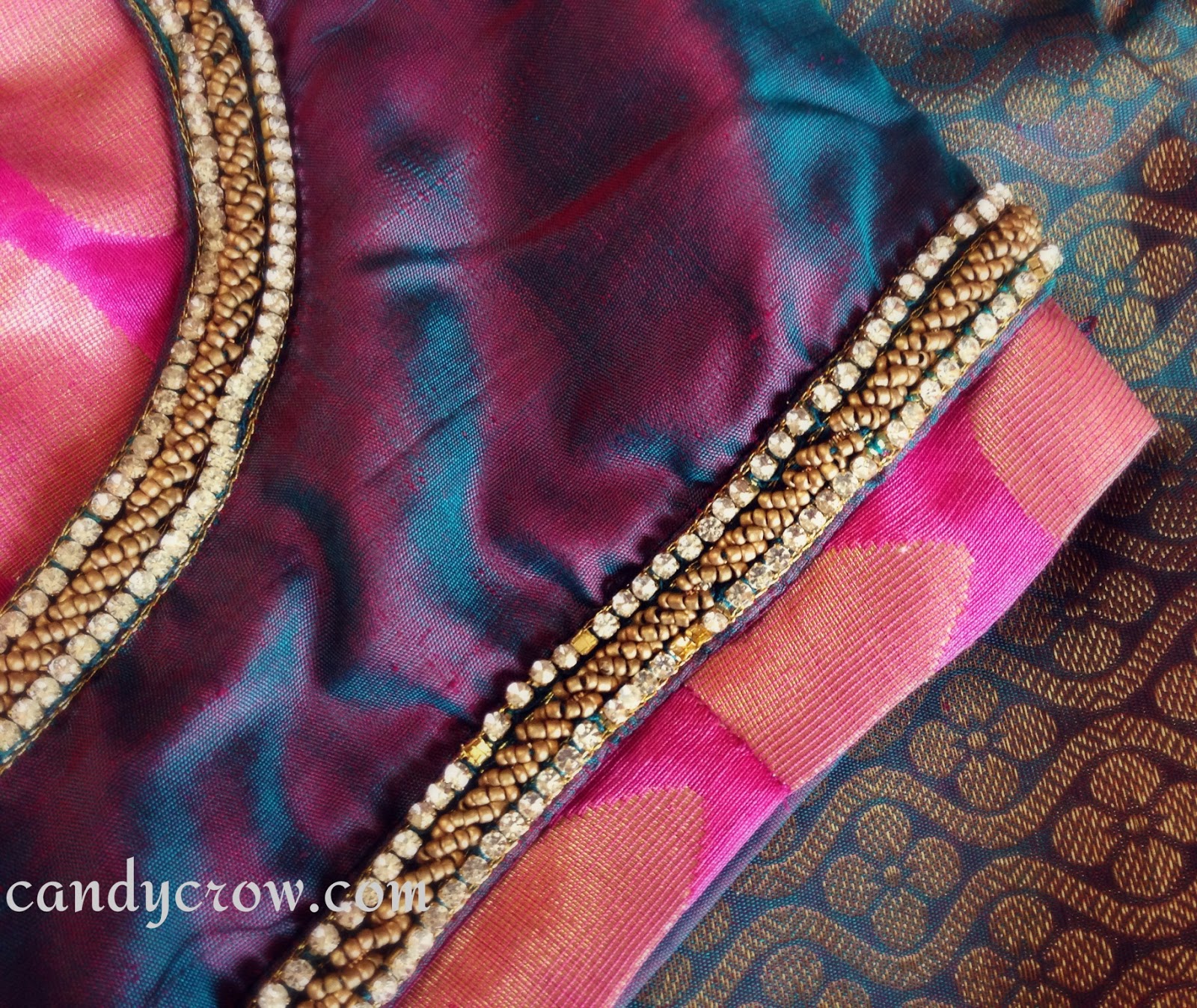 Blouse design For Kanchipuram Silk Saree | Diwali Shopping | Indian ...