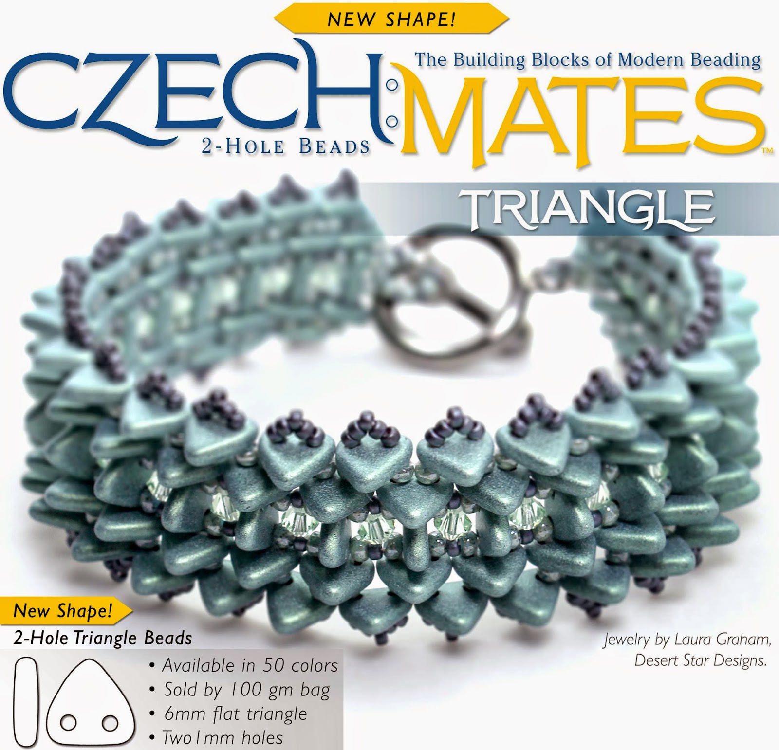 The Beadsmith Blog WEEKLY PRODUCT LAUNCH Czechmates 2 Hole Triangle Beads