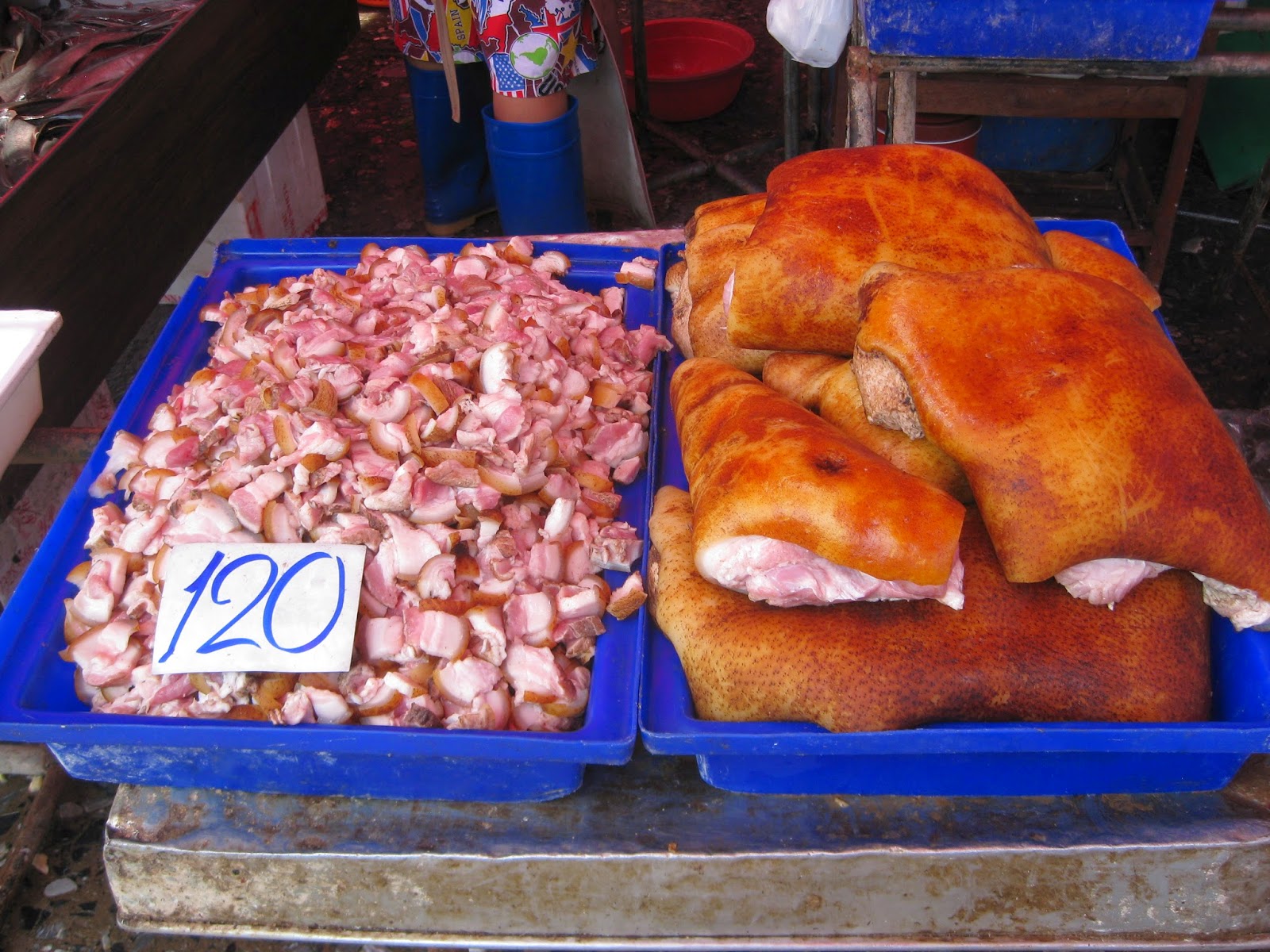 Bangkok - Wet market pork for sale