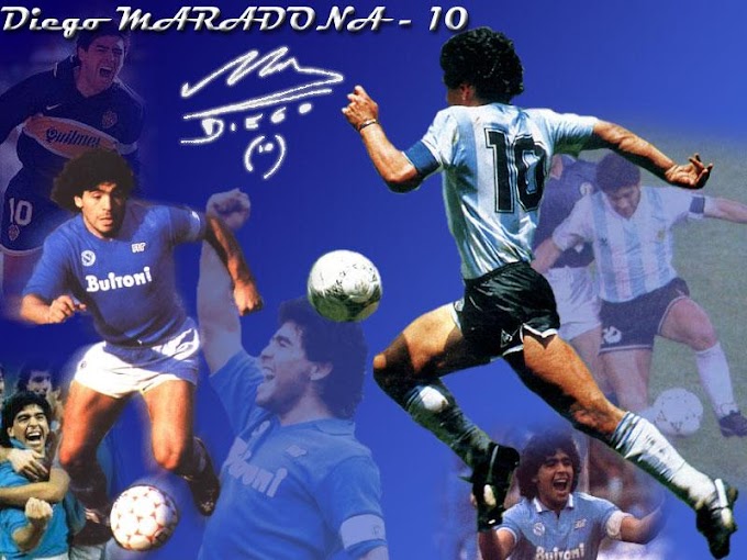 Fotos de Diego Armando Maradona, jugador argentino de fútbol