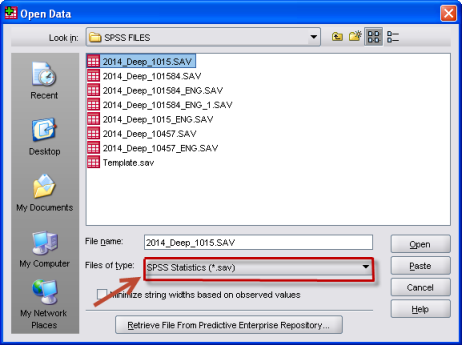 how to download a sav file through spss