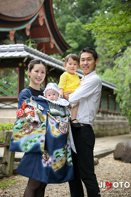 御香宮神社でのお宮参出張撮影