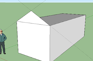 membuat atap rumah menggunakan protractor sketchup