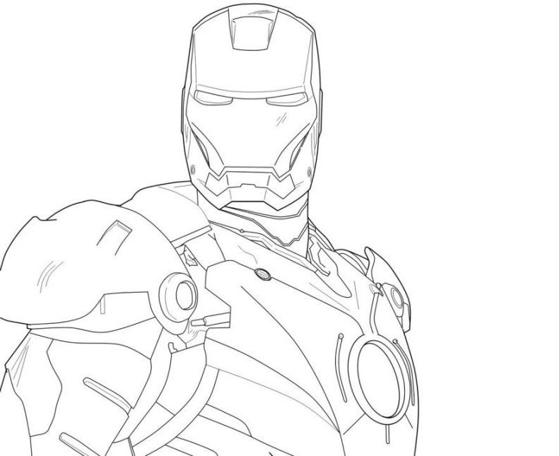 Coloring pages for kids free images: Iron Man Avengers ...