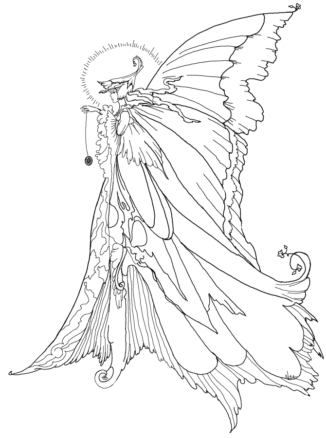 fairy princess coloring pages free - photo #32