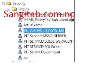 Login failed for user 'NT AUTHORITY\SYSTEM'