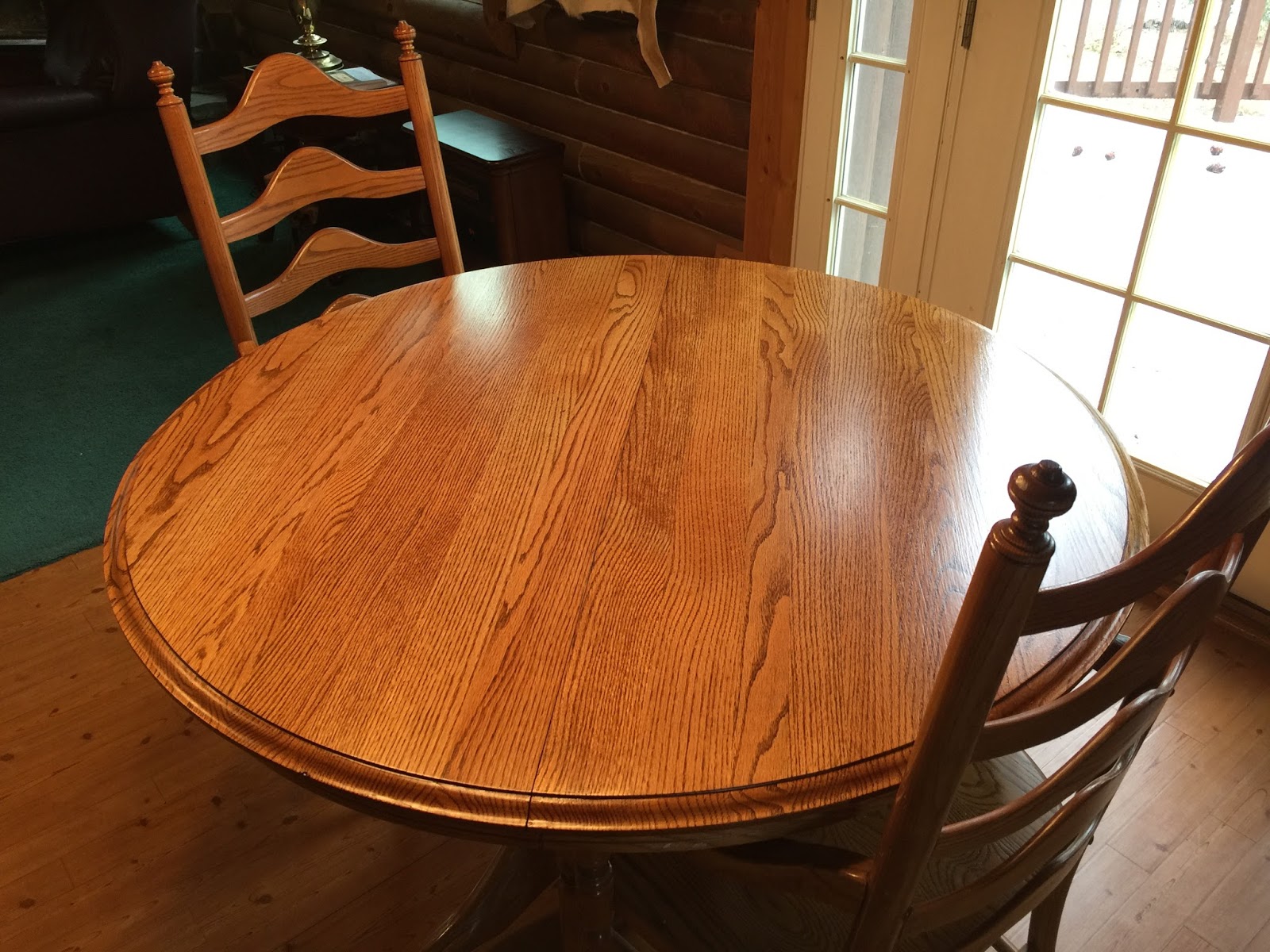 Eclectic Breakfast Refinishing An Oak Table Top