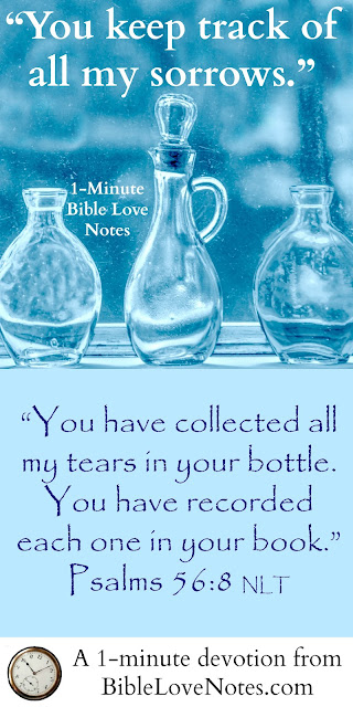 God Keeps Track of our Sorrows and Collects Our Tears - Psalm 56:8 God Keeps Track of our Sorrows and Collects Our Tears - Psalm 56:8