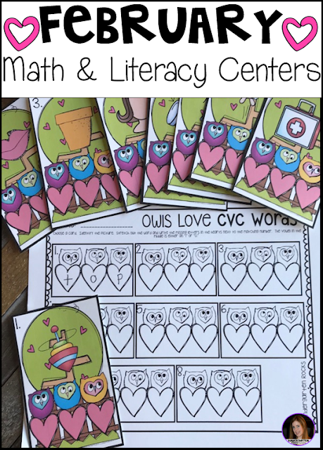 February Math and Literacy Centers Valentine's Day, dental health and Groundhog's Day. This unit is full of fun hands-on math and literacy centers that are perfect for your kindergartners to help build a strong foundation in math, number sense and literacy skills.