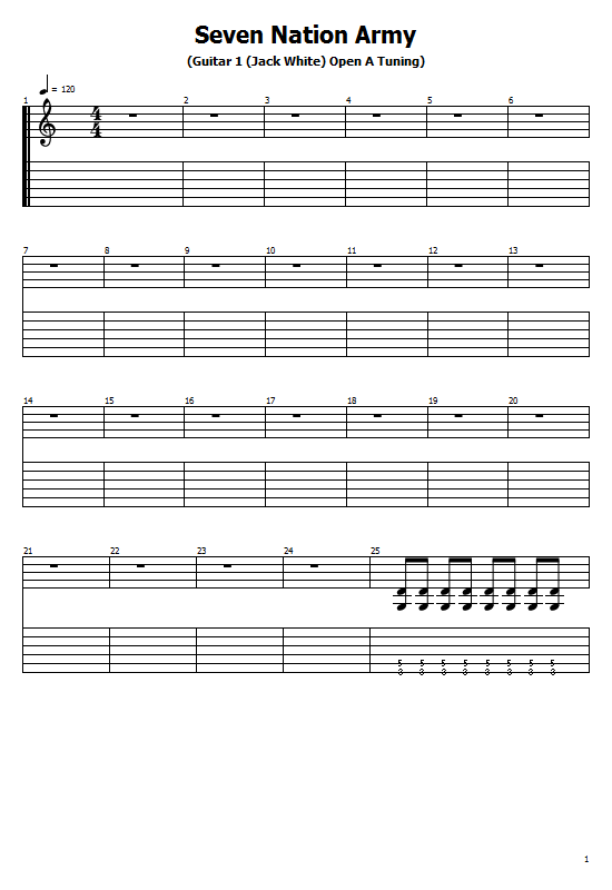Seven Nation Army Tabs The White Stripes. How To Play Seven Nation Army