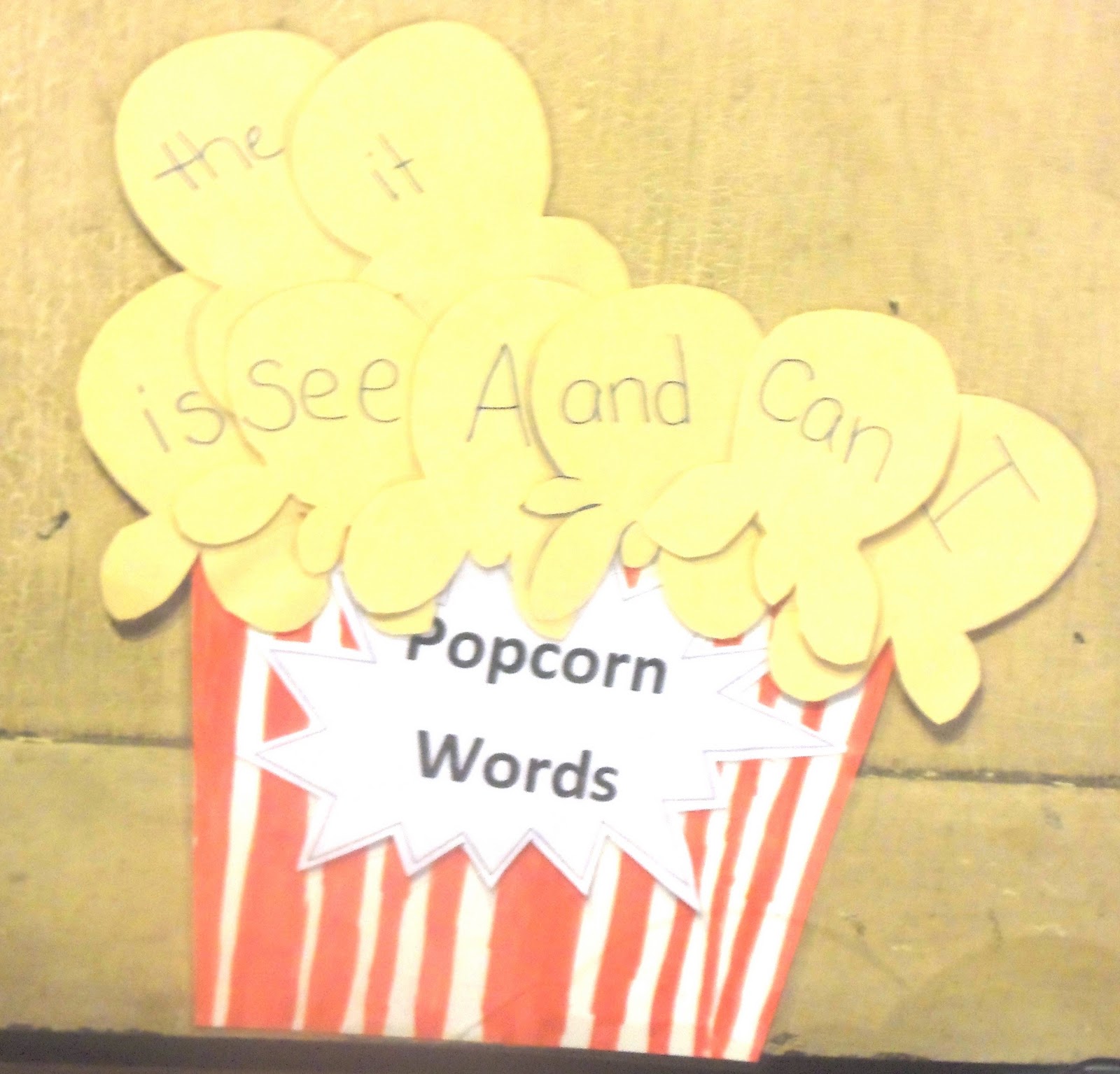 Our Special Gifts: POPCORN words (frequently used sight words)