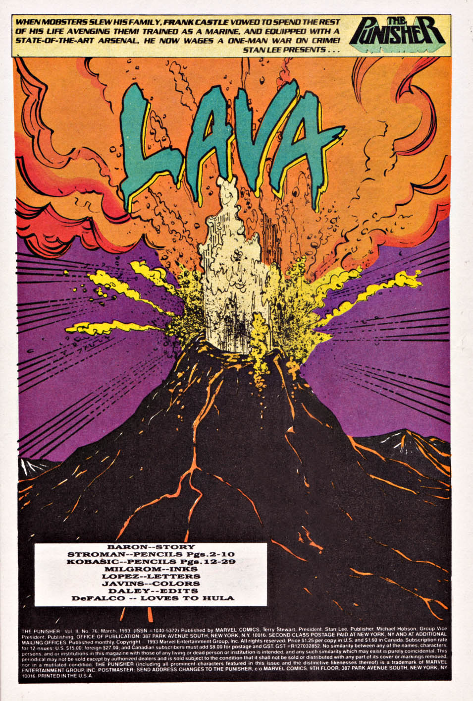 Read online The Punisher (1987) comic -  Issue #76 - Lava - 2