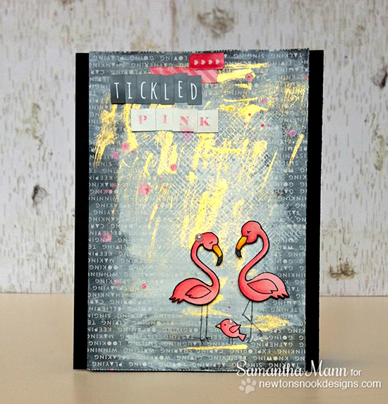 Tickled Pink Flamingo Card by Samantha Mann | Flirty Flamingos Stamp set | Newton's Nook Designs