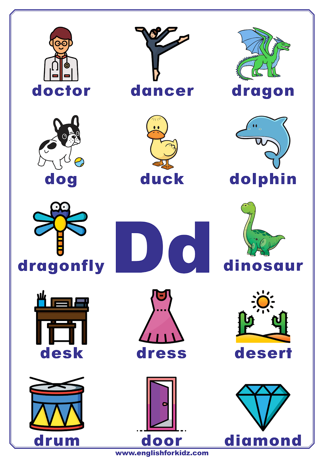 Letter D Worksheets Flash Cards Coloring Pages Letter D Worksheets Flash Cards Coloring Pages