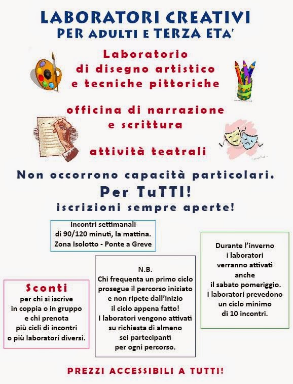 Laboratori creativi per adulti e terza età