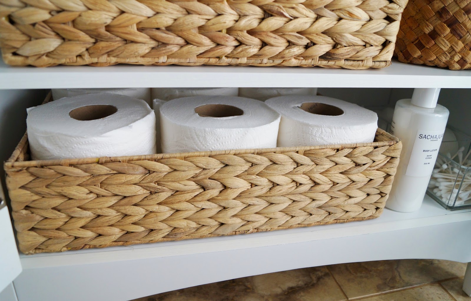 Don't Disturb This Groove: Small-Bathroom Linen Cabinet