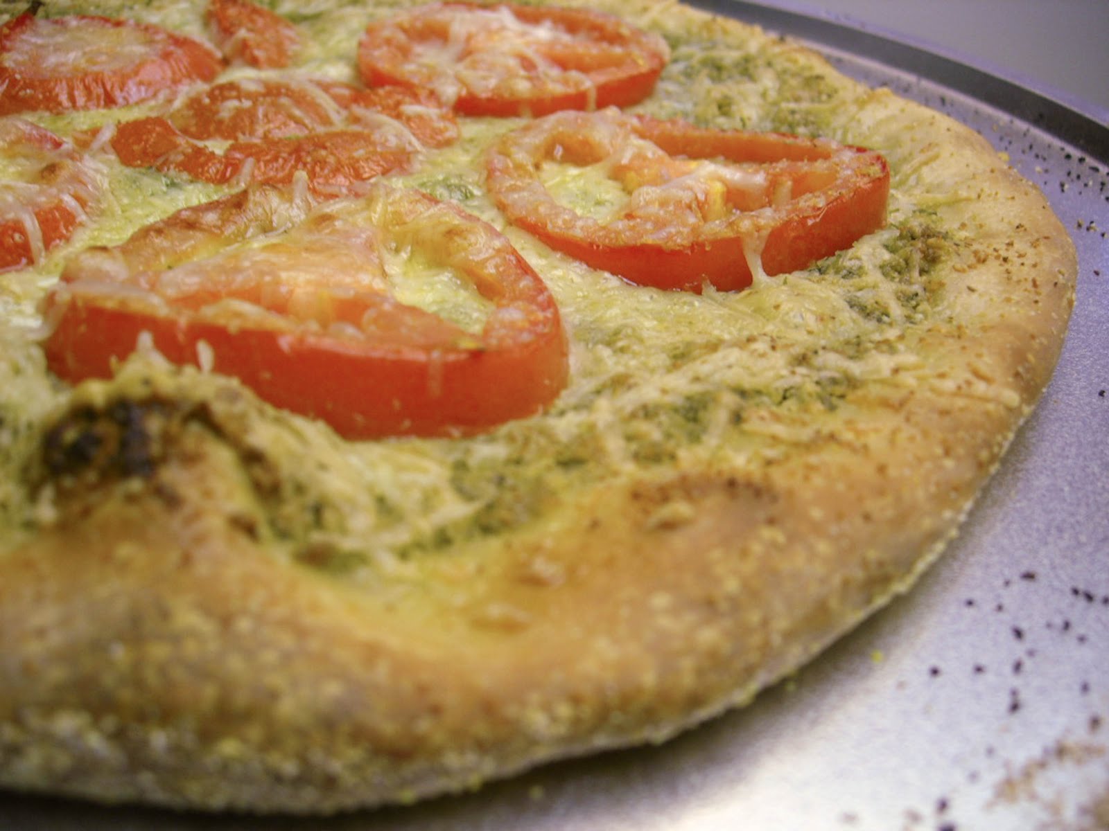 Bread + Butter Pesto Tomato Pizza (with Avocado)