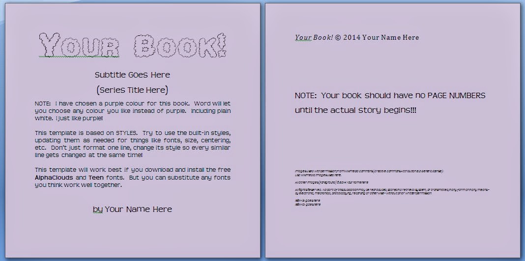 How To Write A Children S Book Template Free