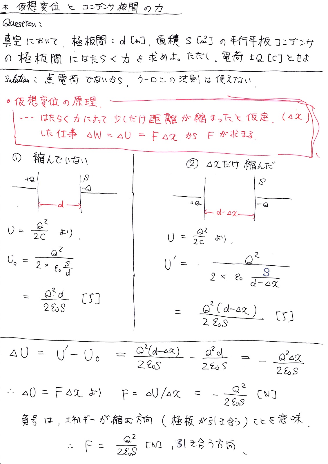 平行 平板 コンデンサ