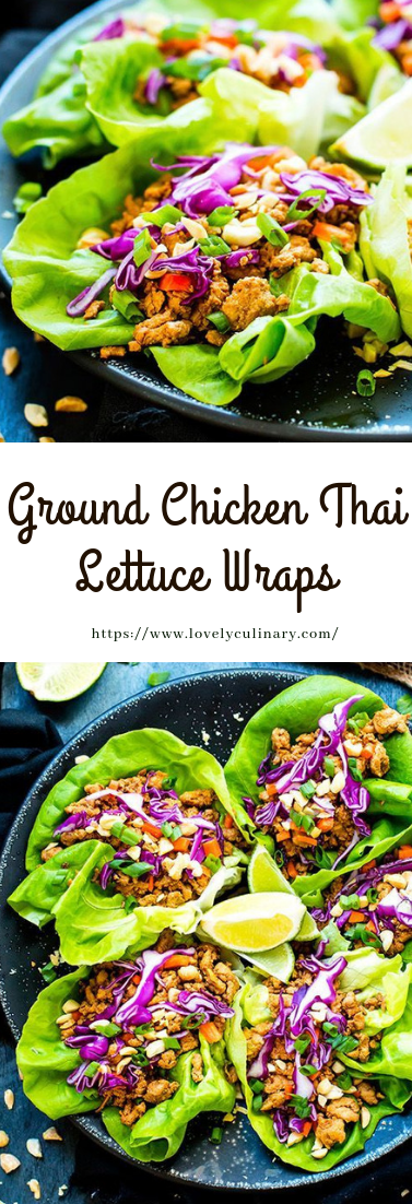Ground Chicken Thai Lettuce Wraps #lunch #recipe 
