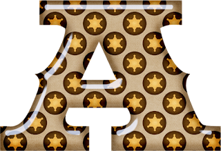 Abecedario con Estrellas de Sherif. Alphabet with Sheriff Stars. 