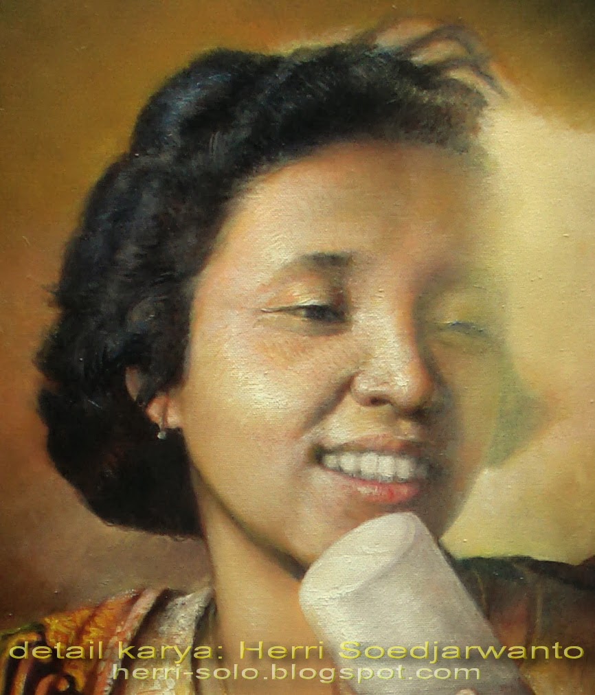 Pelukis Realis Indonesia Herri Soedjarwanto Lukisan Wajah Kasih Pemesan Menuntut