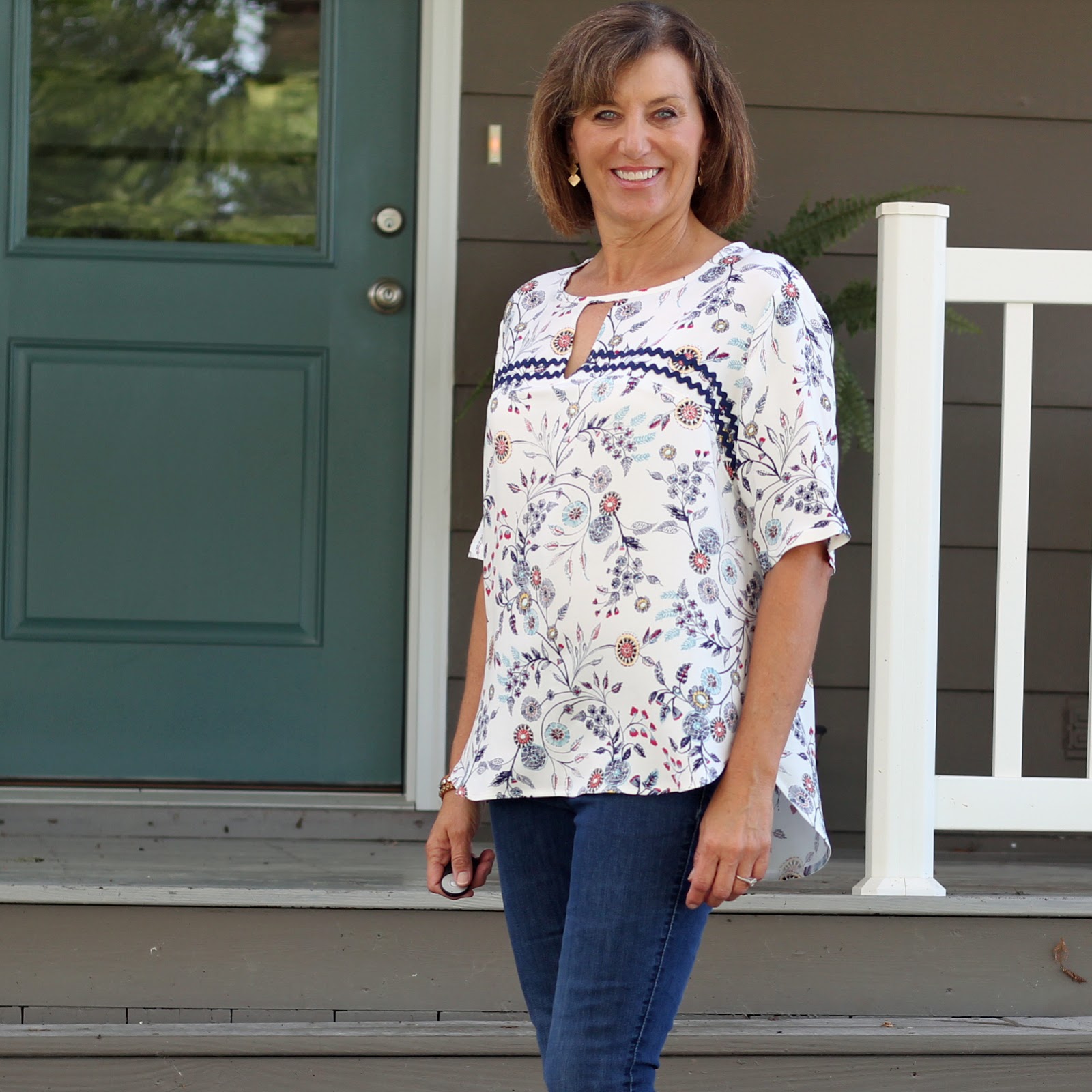 Girls in the Garden: Dixie Woven Top with Rick Rack
