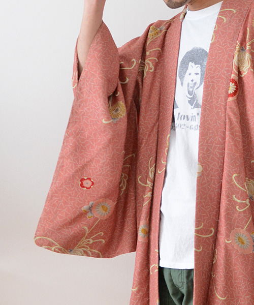 羽織 ジャケット 花柄 ジャパンヴィンテージ 60年代 アンティーク着物