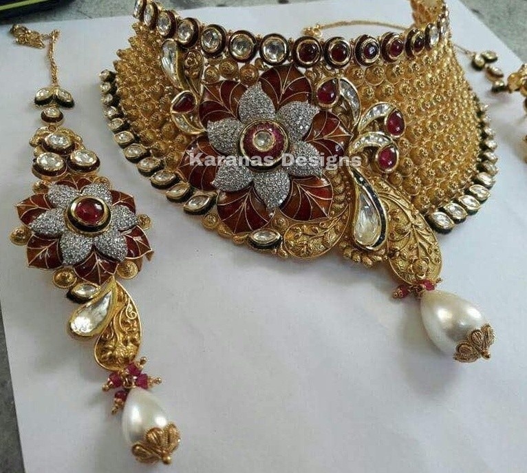 Karanas Designs Latest Bridal Necklace Design Gold Jewellery Wedding Jewellery Design Karanas Designs,Blank Certificate Layout Design Template