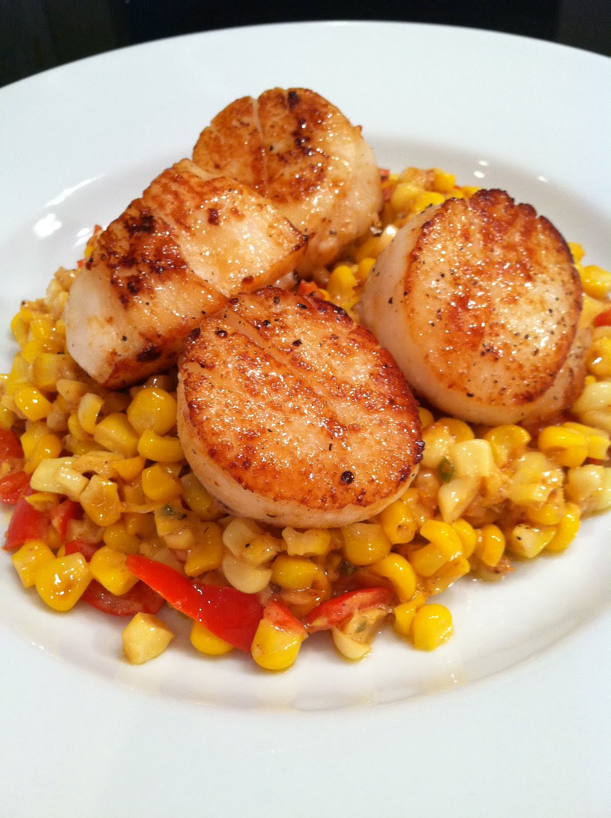 Everything Tasty from My Kitchen Pan Seared Sea Scallops with Sweet