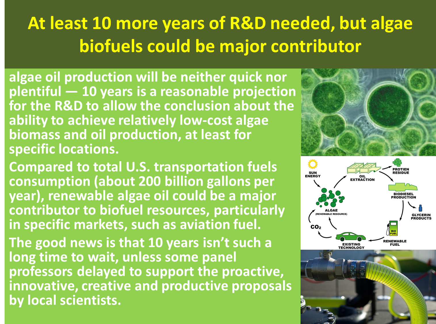 Dr Mat FUTURE ENERGY Biofuels from the sunlight; Algaetofuel