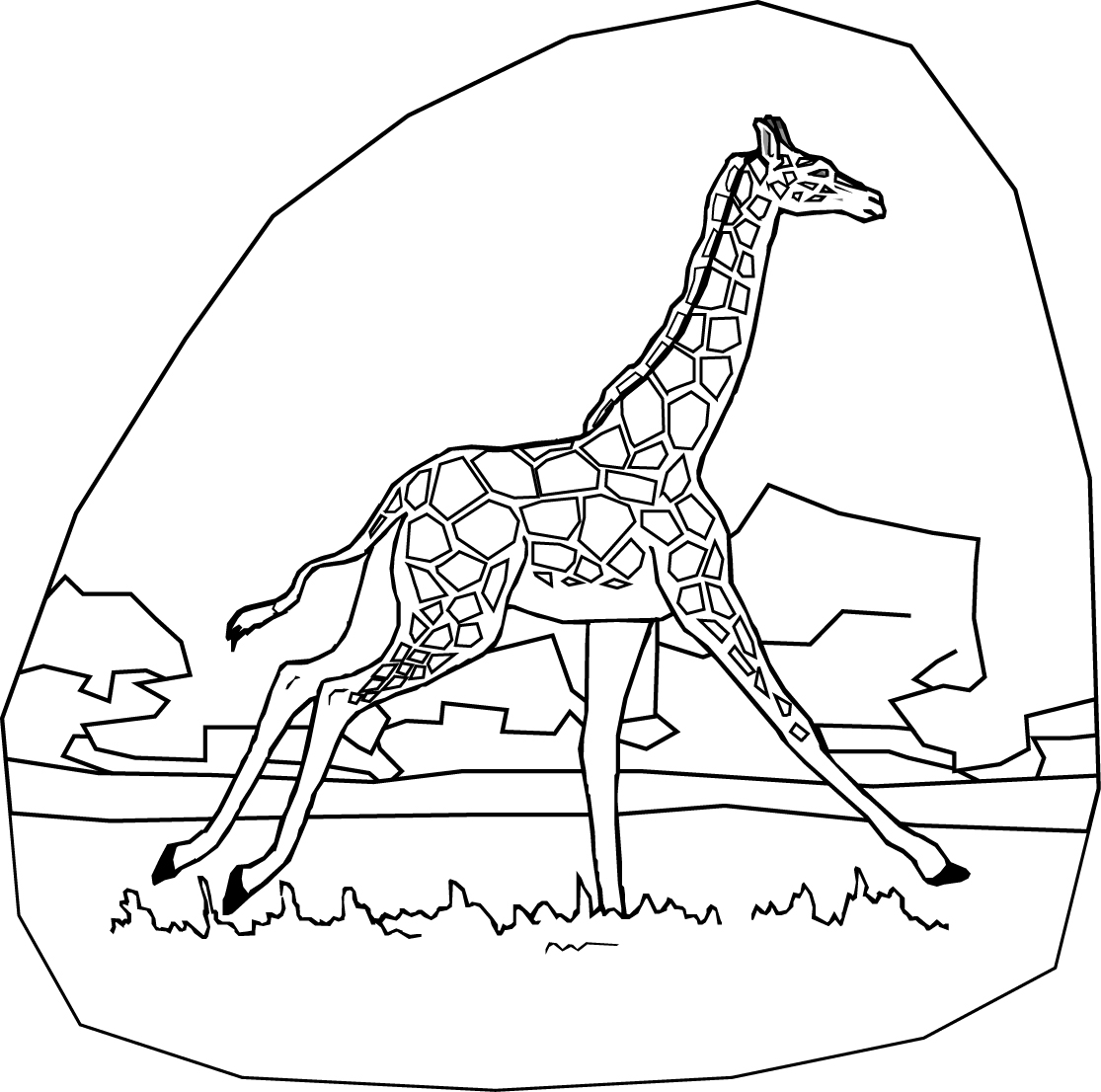 Download Coloring Pages for Kids: Giraffe Coloring Pages for Kids