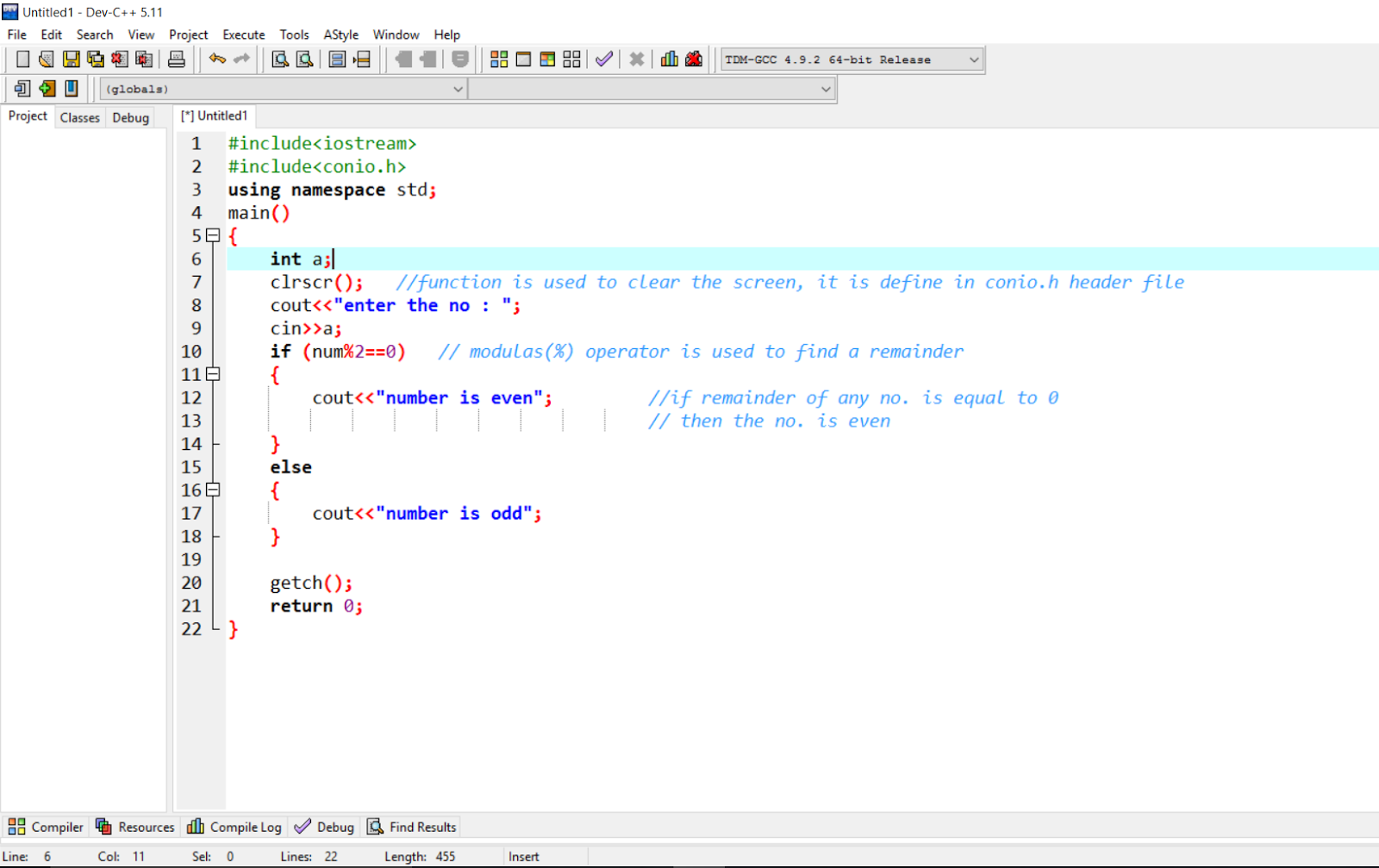 learn c & c++ with asrr : C++ Program to check whether a number is even ...