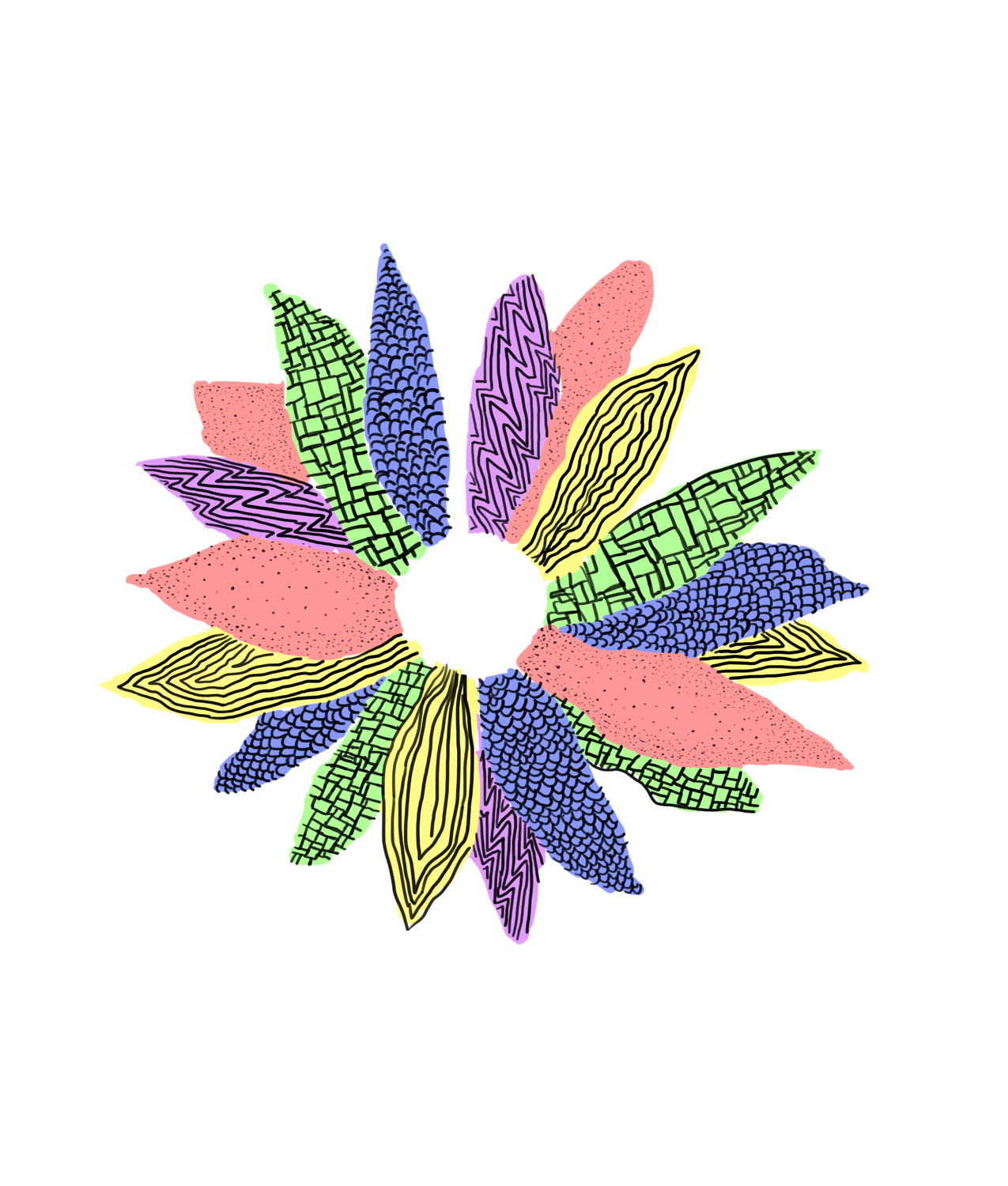 Net Lemur "A flower with different color petals to show we are all