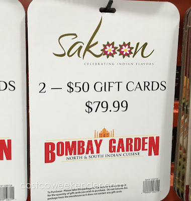 2 $50 gift cards to Sakoon or Bombay Garden for only $79.99