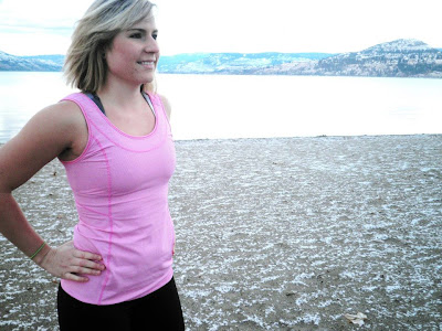 lululemon stay on course yoga running tank in paris pink