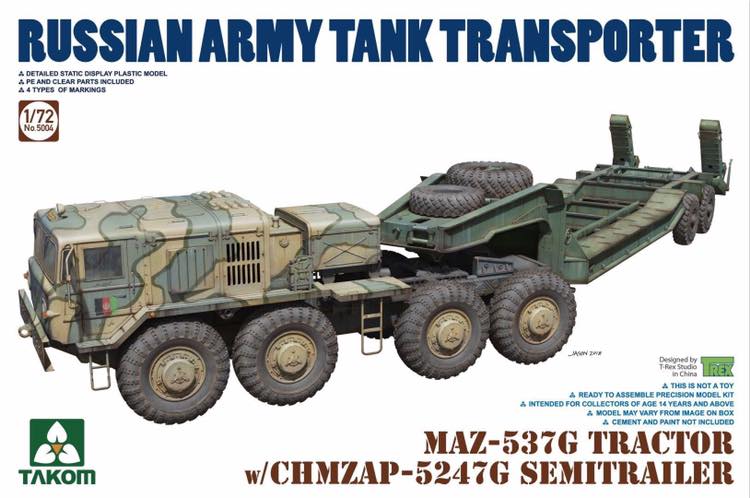 Maz-537g With Tank Trailer by Trumpeter 00211 1/35 HUGE Kit 537 Pcs for sale online