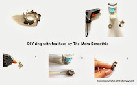 diy ring, feathers