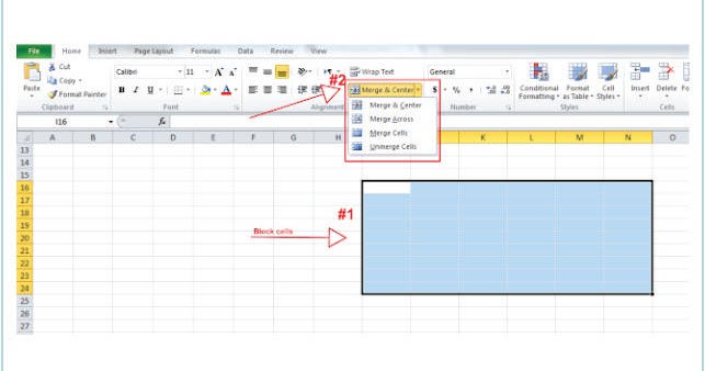 Cara Menggabungkan Cells Baris Dan Kolom Pada Excel Dengan Mudah