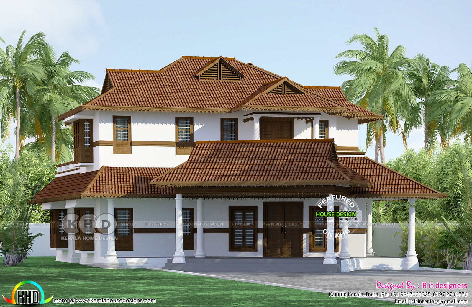 Kerala traditional 4 bedroom house - Kerala home design and floor ...