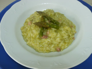 .. risotto con crema di asparagi e pancetta bimby e pian pianino si riparte ...