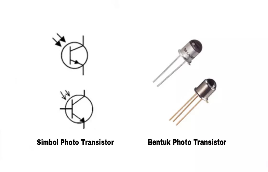 Bentuk dan simbol photo transistor