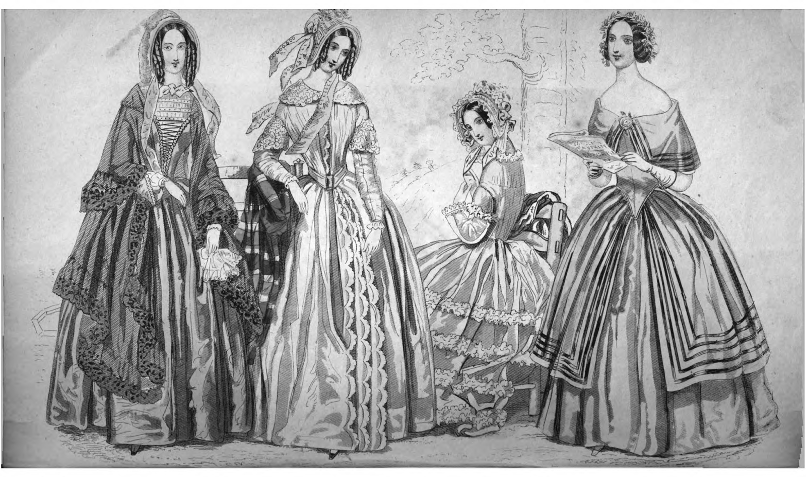 19th Century Historical Tidbits: 1845 Fashions