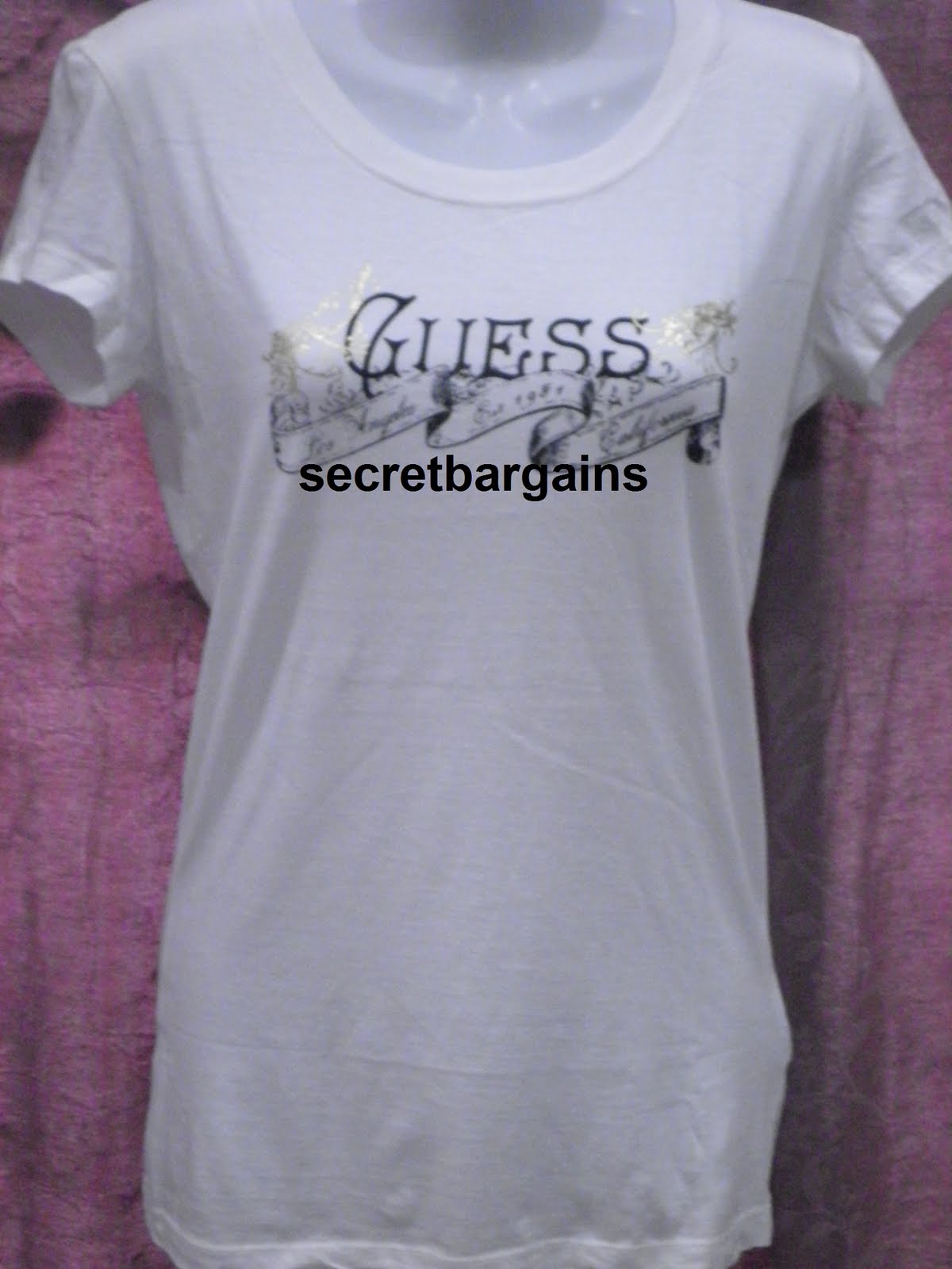 secretbargains2 Guess Los Angeles Ladies TShirt White