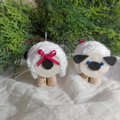 DIY Thread Spool Sheep Ornaments