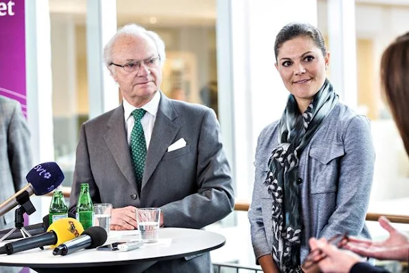 King Carl Gustaf of Sweden and his daughter Crown Princess Victoria of Sweden visited the Swedish Migration Agency in Malmö