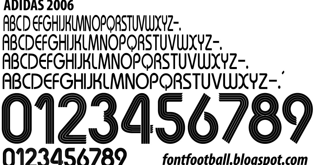 Font Adidas 2006 kit